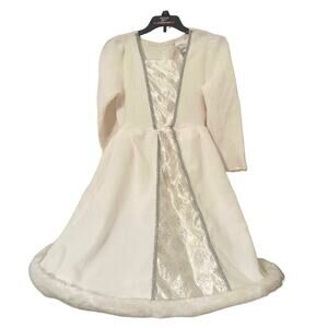 Snow Winter Princess Cindy Lou Who Christmas Dress w/ Purse - CHILD L (8-10)